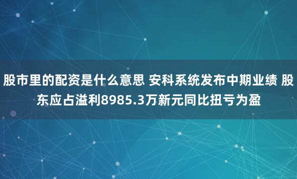 股市里的配资是什么意思 安科系统发布中期业绩 股东应占溢利8985.3万新元同比扭亏为盈